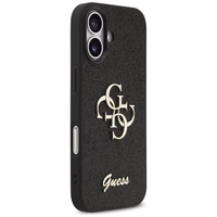 Guess Fixed Glitter Big 4G viedtālruņa apvalks iPhone 17 - melns