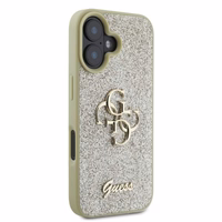 Guess Fixed Glitter Big 4G viedtālruņa apvalks iPhone 16 - zelta