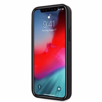 Guess Saffiano Vintage Script viedtālruņa apvalks iPhone 12 Pro Max 6.7 melns