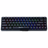 Bezvadu spēļu tastatūra XTRIKE ME GK-994W BK melns