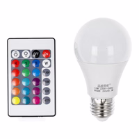 Light bulb LED RGB 10W E27 A60 multicolor