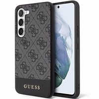 Guess GUHCS23SG4GLGR S23 S911 melns/melns cietais apvalks 4G Stripe kolekcija