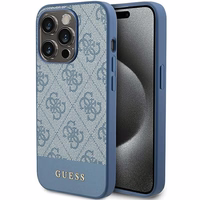 Guess 4G Stripe Collection viedtālruņa apvalks iPhone 15 Pro - zils