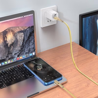 Borofone kabelis BU31 Clear Shadow Jelly - USB uz Micro USB - 2,4A 1 metrs zelta