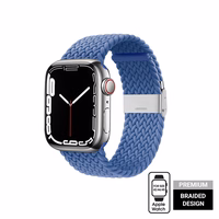 Crong Wave Band – Braided Apple Watch siksniņa 44/45/46/49mm (zils)