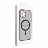 Viedtālruņa apvalks ar kameru aizsardzību, saderīgs ar MagSafe IPHONE 16 melni spīdumi