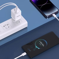 Sienas lādētājs GaN 33W PPS USB C/USB Dudao A13Pro – balts