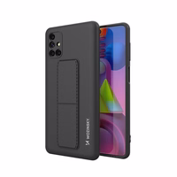 Wozinsky Kickstand Case silikona apvalks ar statīvu Samsung Galaxy M51 melns