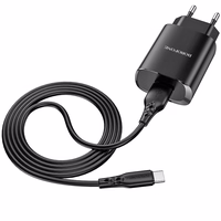 Borofone Sienas lādētājs BN1 Innovative - USB - 2,1A ar USB uz Type C melns