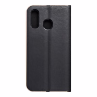 LUNA Book Gold viedtālruņa apvalks SAMSUNG A40 melns