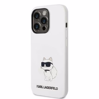 Karl Lagerfeld KLHMP14XSNCHBCH iPhone 14 Pro Max 6.7" balts silikona viedtālruņa apvalks Choupette, magnētiskais (MagSafe)