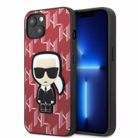 Karl Lagerfeld KLHCP13SPMNIKPI iPhone 13 mini 5.4" cietais apvalks sarkans/sarkans Monogramma Ikonik Plāksteris