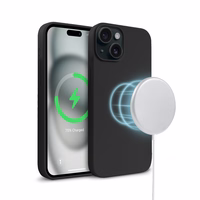 Crong Color Cover Magnetic - iPhone 15 MagSafe maciņš (melns)