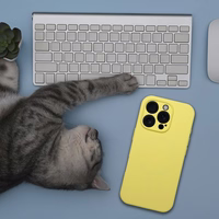 Viedtālruņa apvalks no silikona, 2 mm, iPhone 15 Pro, ar MagSafe – citronu krāsā