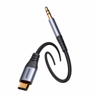 Joyroom Audio Transfer Series SY-A07 mini ligzdas 3.5 mm / USB-C kabelis 1.2 m - melns