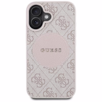 Guess 4G Circle Classic Logo MagSafe iPhone 16 apvalks - rozā
