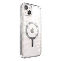 Speck Gemshell Grip + MagSafe - maciņš iPhone 15 Plus / iPhone 14 Plus (Clear / Chrome Finish)