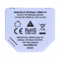 Shelly Plus 0-10V gaismas regulators, WiFi/Bluetooth
