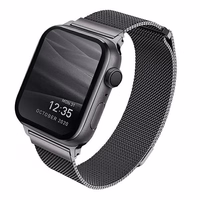 Uniq Dante Stainless Steel siksniņa Apple Watch 1/2/3/4/5/6/7/8/SE/SE2 38/40/41mm - grafīta