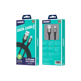 JELLICO kabelis B12 Micro USB 3.1A 2M Melns
