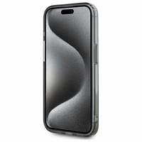 Karl Lagerfeld KLHMP15LHLSKIK iPhone 15 Pro 6.1" melns cietais viedtālruņa apvalks IML Metal Karl Head Magnētiskais (MagSafe)