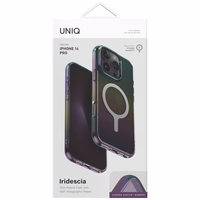 Uniq Iridescia Magclick uzlādes apvalks iPhone 16 Pro – melns