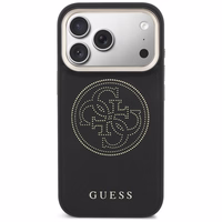 Guess Perforated 4G MagSafe maciņš for iPhone 17 Pro - melns
