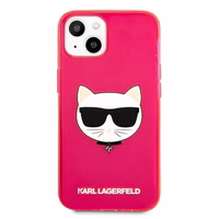 KARL LAGERFELD KLHCP13SCHTRP IPHONE 13 MINI 5.4 "rozā/rozā maciņš GLITTER CHAPETTE FLUO