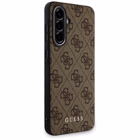 Guess 4G Metal Gold Logo viedtālruņa apvalks Samsung Galaxy A36 - brūns