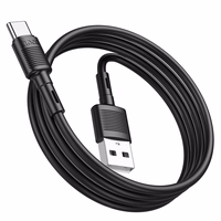 Kabelis USB A uz USB C Hoco 3A 1 m X83 melns
