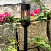 Forever Light Solar LED Lampa Steel Post SUNARI FLS-15 melns
