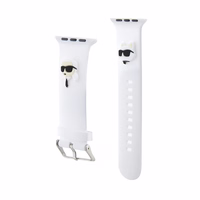 Karl Lagerfeld 3D Rubber Karl&Choupette Heads siksniņa for Apple Watch 42/44/45/49mm - balts