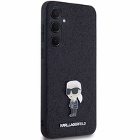 Karl Lagerfeld Fiksēts Mirdzošs Ikonik Logo Metal Pin viedtālruņa apvalks Samsung Galaxy A55 - melns