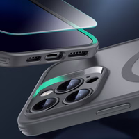 ESR Klasisks Pro komplekts Halolock Magnētiskais iPhone 16 Pro Max viedtālruņa apvalks - pelēks (m)