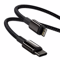 Baseus kabelis Tungsten PD USB-C - Lightning 1,0 m melns 20W