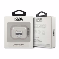 Karl Lagerfeld Glitter Choupette AirPods apvalks 3 - sudrabains