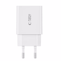 Tech-Protect NC30W USB-C PD 30W / USB-A QC 3.0 lādētājs - balts