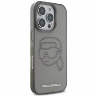 Karl Lagerfeld IML Rhinestones Karl Head apvalks iPhone 16 Pro melns