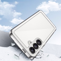 Kosmosa apvalks ar gēla rāmi Samsung Galaxy S25 - caurspīdīgs melns