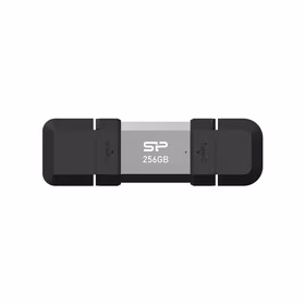 Silicon Power SP256GBUC3C51V1S USB flash drive 256 GB USB Type-A / USB Type-C 3.2 Gen 1 (3.1 Gen 1) melns, sudraba