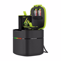 TELESIN Box divkanālu lādētājs GoPro Hero 12 / 11 / 10 / 9 kamerām (ātra uzlāde)