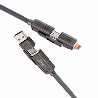 XO kabeli NB275 4w1 USB-C - Lightning + USB - USB-C 60W 1,0m šari