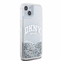 DKNY šķidrā spīduma lielā logotipa viedtālruņa apvalks iPhone 15 / 14 / 13 - balts