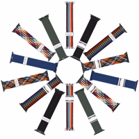 Dux Ducis siksniņa (Mixture II versija) Apple Watch SE siksniņa, 9, 8, 7, 6, 5, 4, 3, 2, 1 (41, 40, 38 mm) pīta josla tumšas svītras aproce