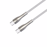 Forever Sleek kabelis USB-C - USB-C 1,0 m 60W balts