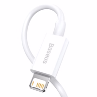 Baseus kabelis Superior USB - Lightning 1,0 m 2,4A balts