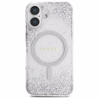 Guess HC sveķu apakšas spīdums MagSafe apvalks iPhone 16 - sudraba