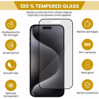 Ekrāna aizsardzība "Casper Pro" Apple iPhone 15 Pro (Nelūstošas malas) (Blister)