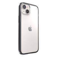 Speck Presidio Perfect-Clear with Impact Geometry - iPhone 15 Plus / 14 Plus maciņš with MICROBAN Coating (Clear / melns)