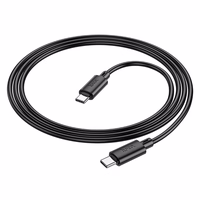 Kabelis USB C uz USB C Hoco 3A 60W 1 m X88 melns